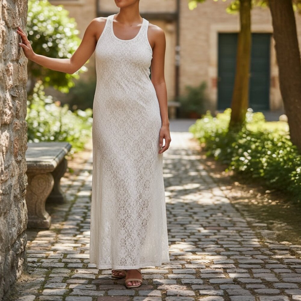 Denim & Supply Floral Burnout Maxi Dress - sz L